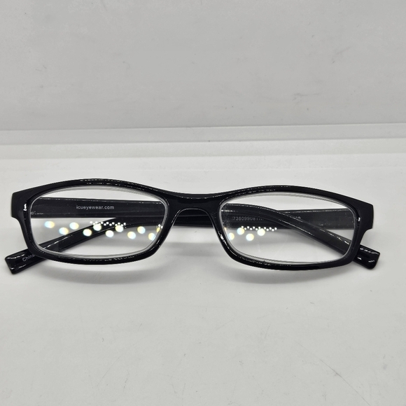 ICU Eyewear black rectangular readers reading glasses +3.00 - Picture 1 of 4